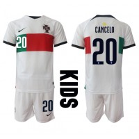 Portugal Joao Cancelo #20 Bortedraktsett Barn VM 2022 Kortermet (+ Korte bukser)